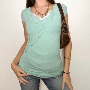 Y2k candies fitted ruffle top